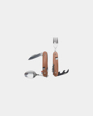 Multifunctioneel mes hout Goodjour om te personaliseren - Donker hout