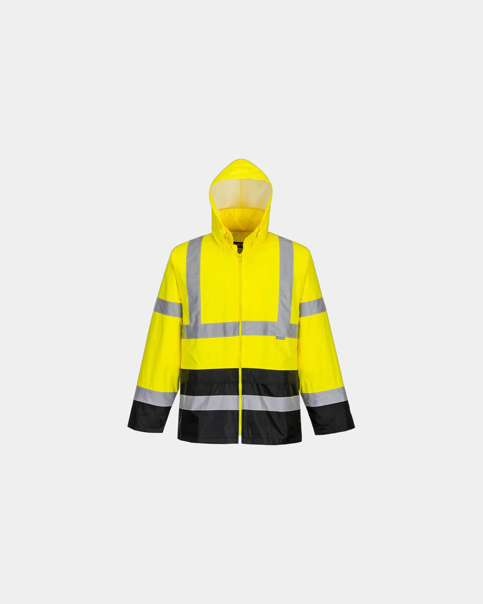 Regenjas hi-vis tweekleurig ISO 20471 om te personaliseren - Geel-Zwart