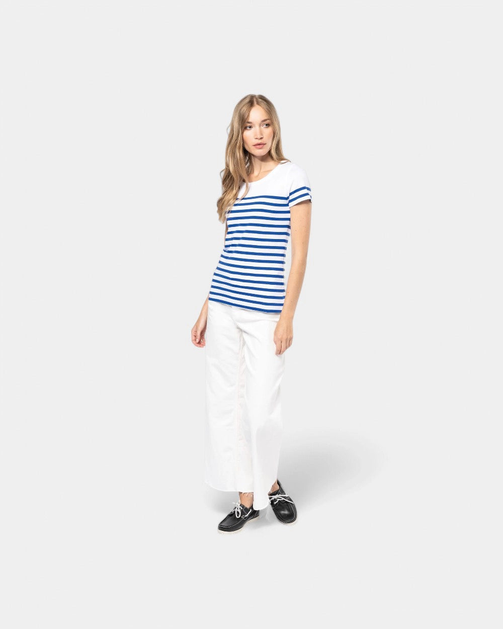Dames matrozen T-shirt met ronde hals, te personaliseren - 1