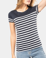 Dames matrozen T-shirt met ronde hals, te personaliseren - 7