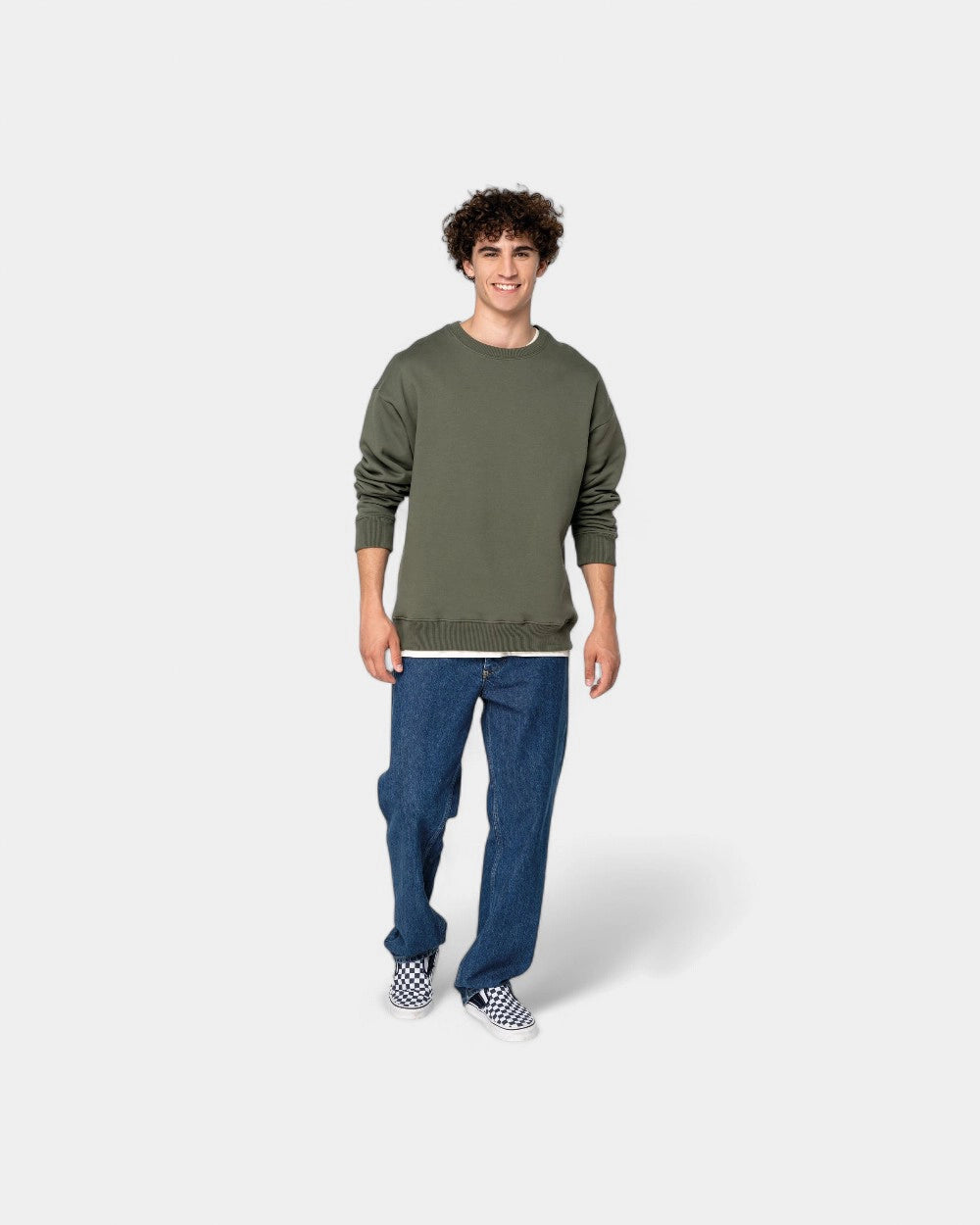 Oversized unisex sweater met ronde hals, te personaliseren - 2