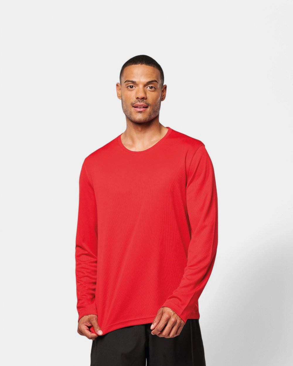 Heren sport T-shirt met lange mouwen, te personaliseren