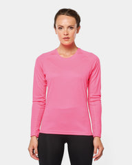 Dames sport T-shirt met lange mouwen, te personaliseren
