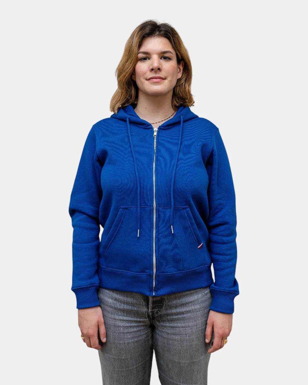Dames hoodie fleece met rits om te personaliseren - 8