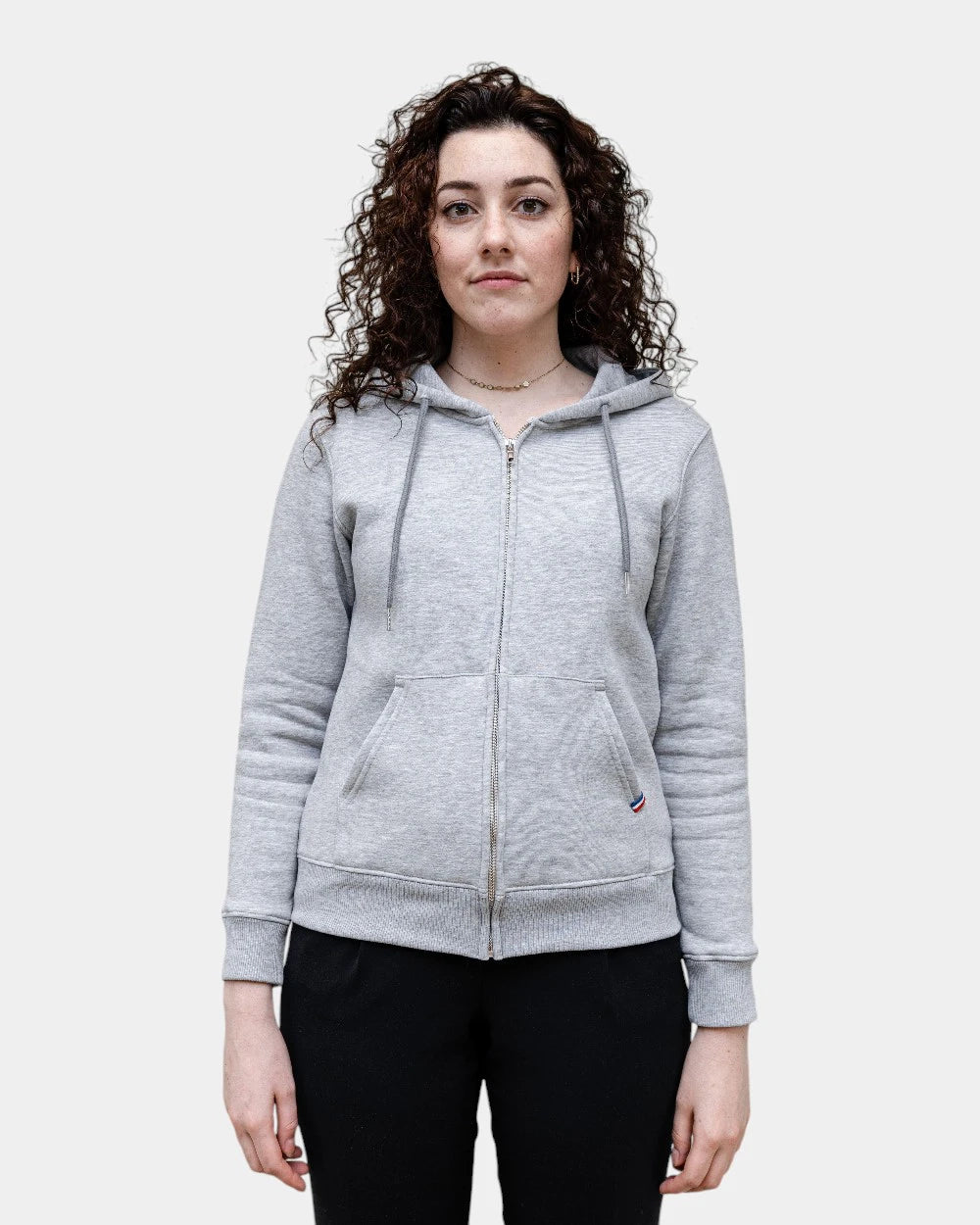 Dames hoodie fleece met rits om te personaliseren - 15