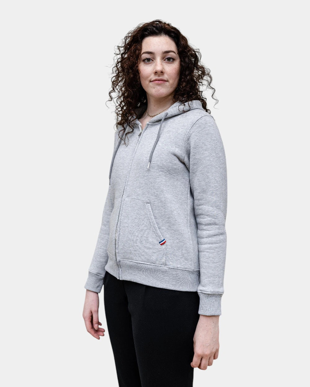 Dames hoodie fleece met rits om te personaliseren - 12