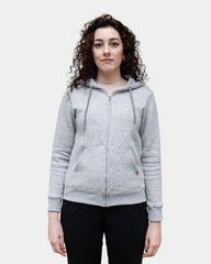 Dames hoodie fleece met rits om te personaliseren - 15