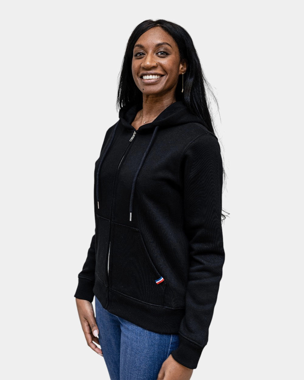Dames hoodie fleece met rits om te personaliseren - 16