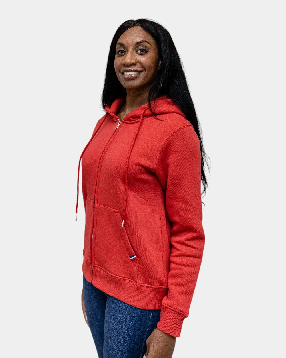 Dames hoodie fleece met rits om te personaliseren - 20