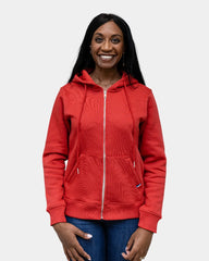 Dames hoodie fleece met rits om te personaliseren - 23