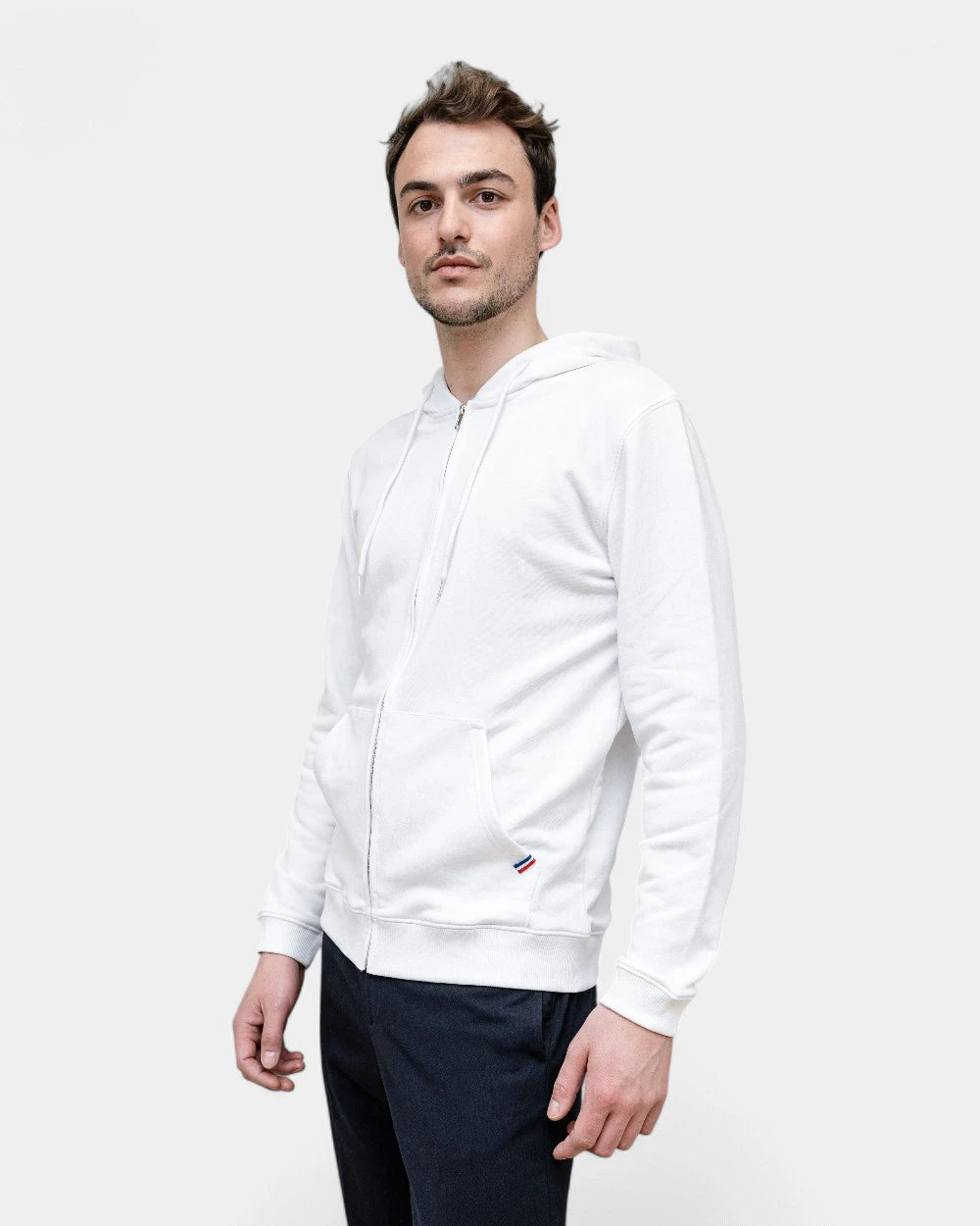 Heren rits-hoodie Made in France, te personaliseren - 2