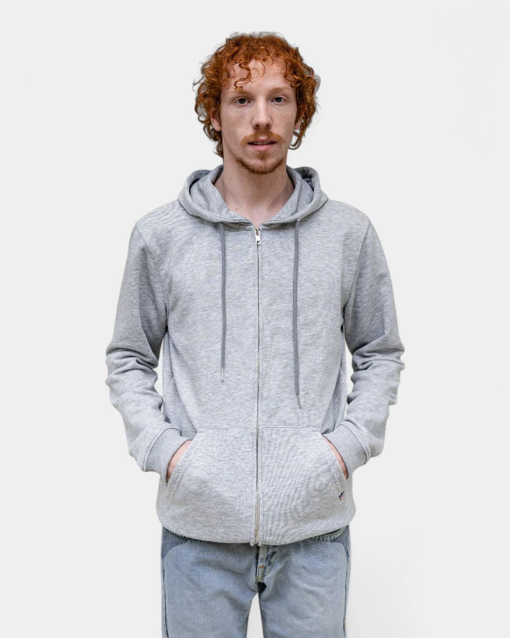 Heren rits-hoodie Made in France, te personaliseren