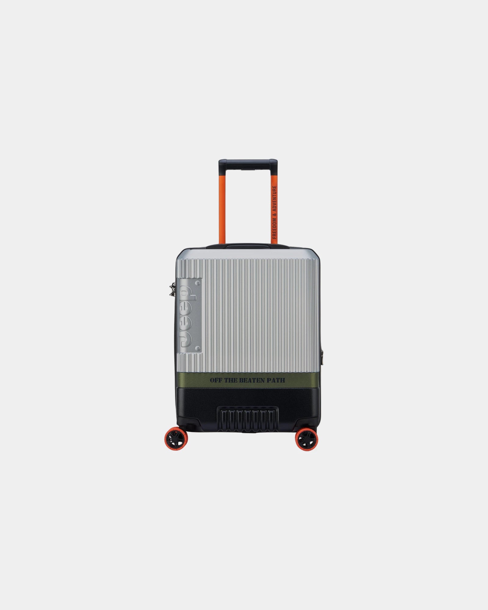 Koffer polycarbonaat 55 cm 4 wielen om te personaliseren - Zilver