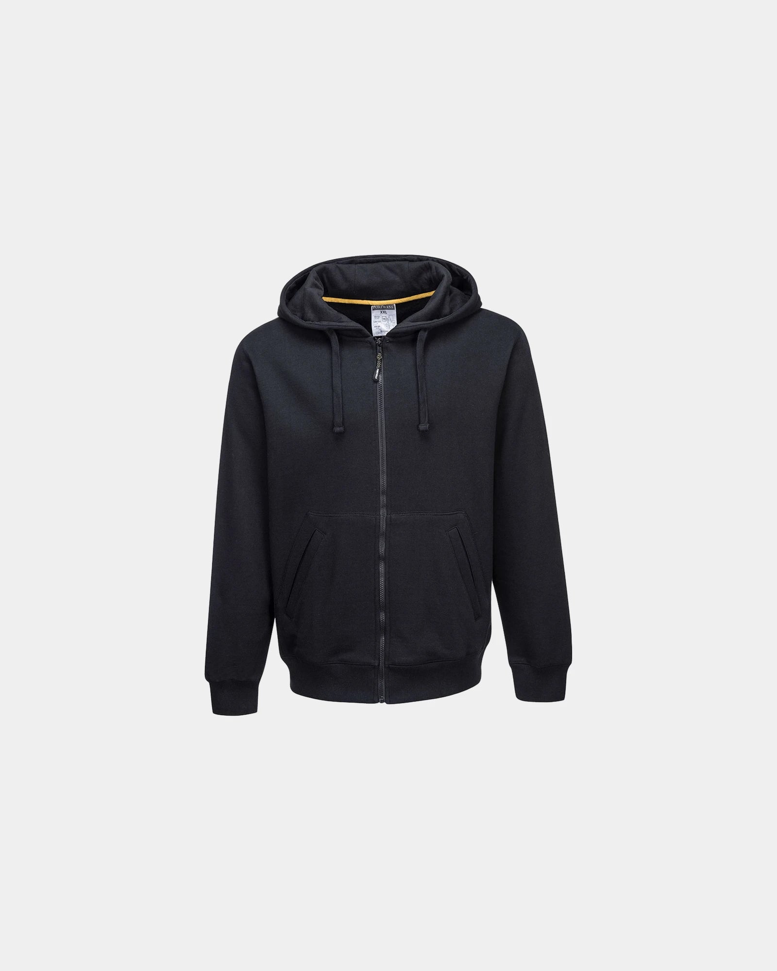 Sweater met rits katoen polyester om te personaliseren - Zwart-Hemelsblauw
