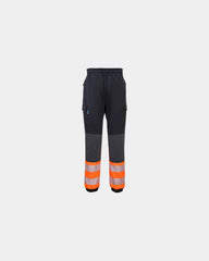 Werkbroek hoge zichtbaarheid flexibel om te personaliseren - Kaki