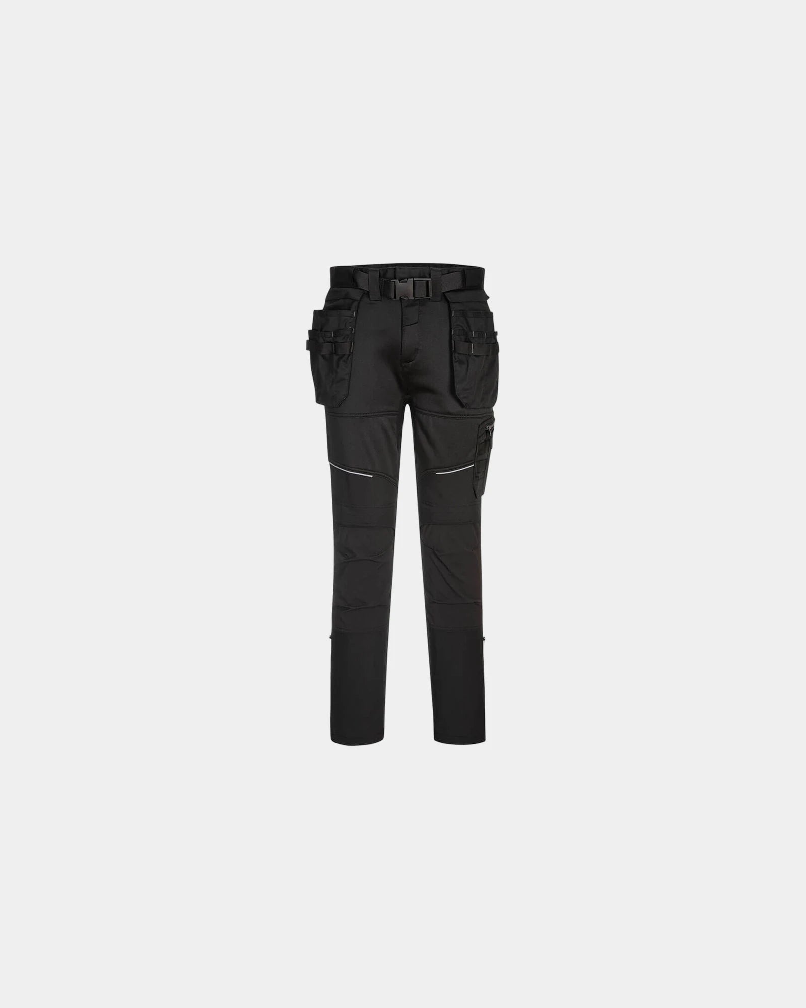 Werkjogging slim fit reflecterend 60 cm om te personaliseren - Zwart-Hemelsblauw