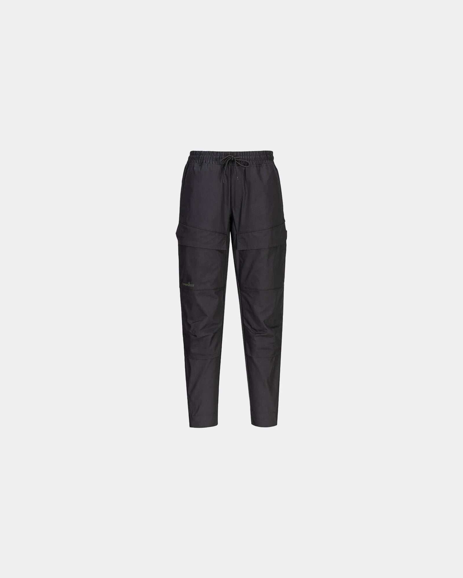 Werkbroek met koord poly/katoen ripstop om te personaliseren - Zwart-Hemelsblauw
