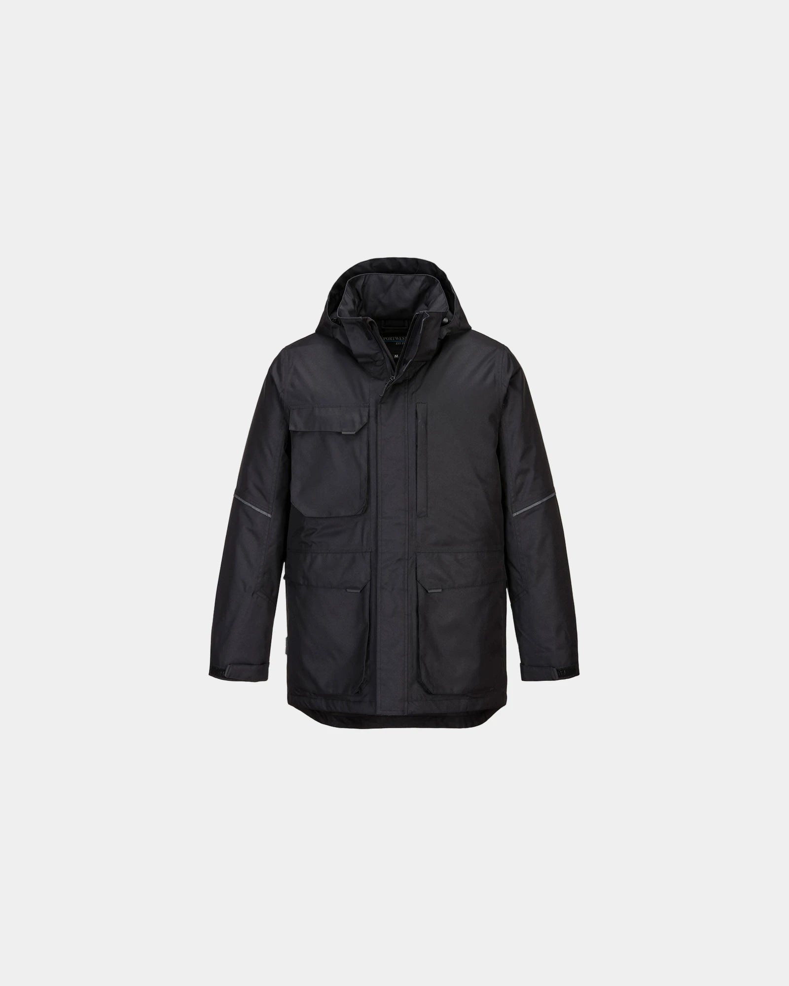 Parka waterdicht gevoerd KX3 om te personaliseren - Zwart-Hemelsblauw