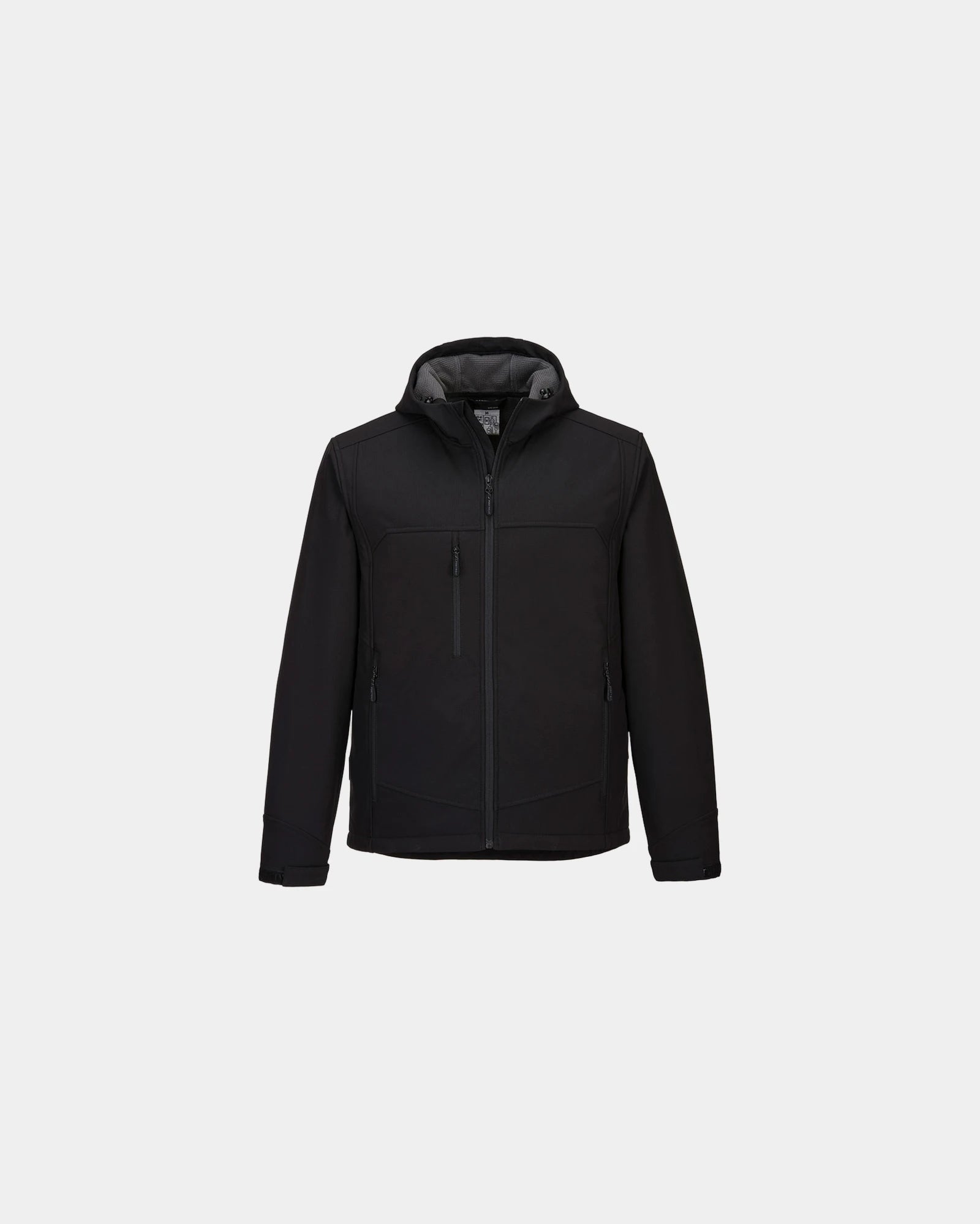 Softshell jas met capuchon 3 laags om te personaliseren - Zwart-Hemelsblauw