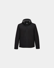 Softshell jas met capuchon 3 laags om te personaliseren - Zwart-Hemelsblauw