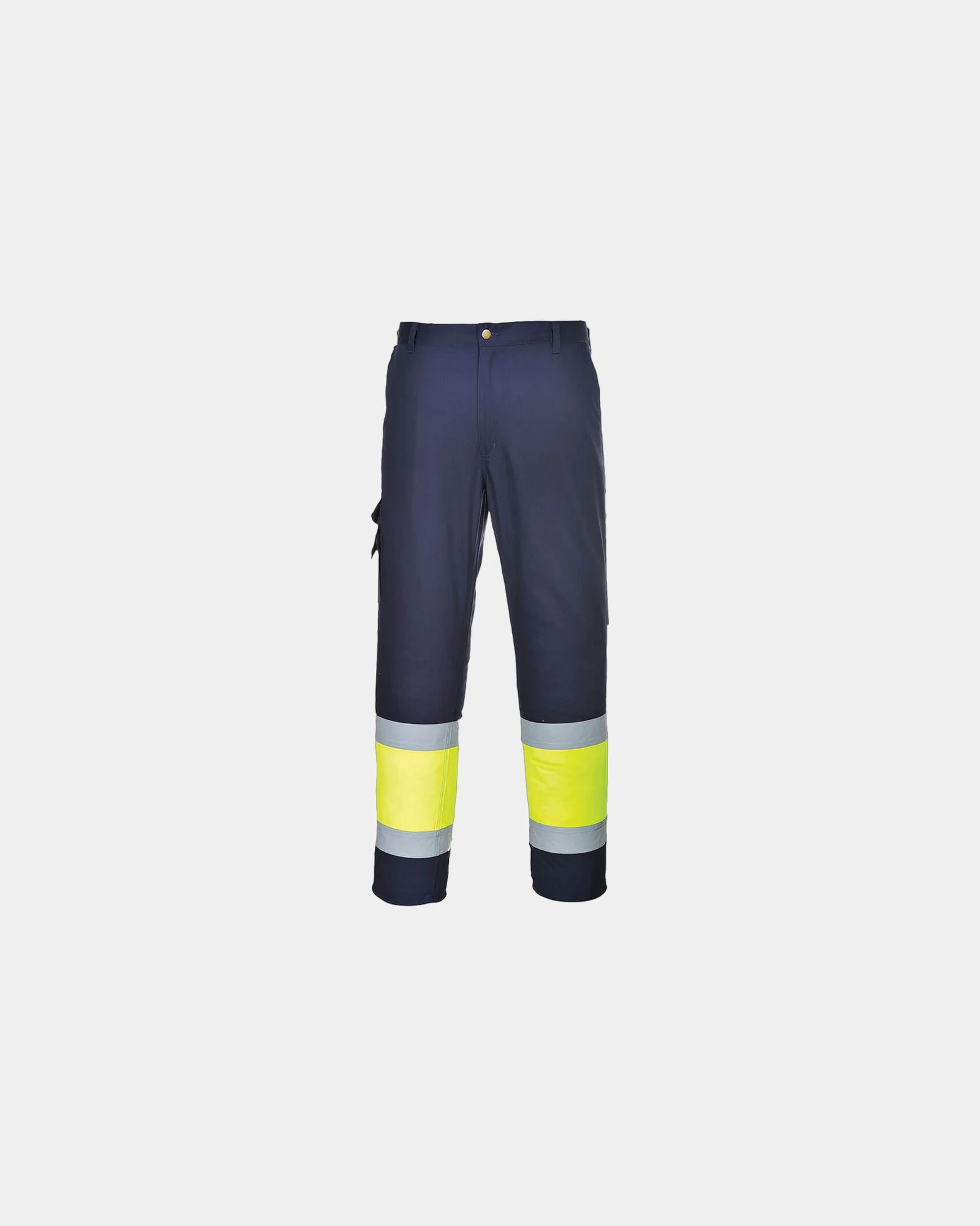 Werkbroek Hi-Vis tweekleurig veiligheid om te personaliseren - Geel-Marineblauw