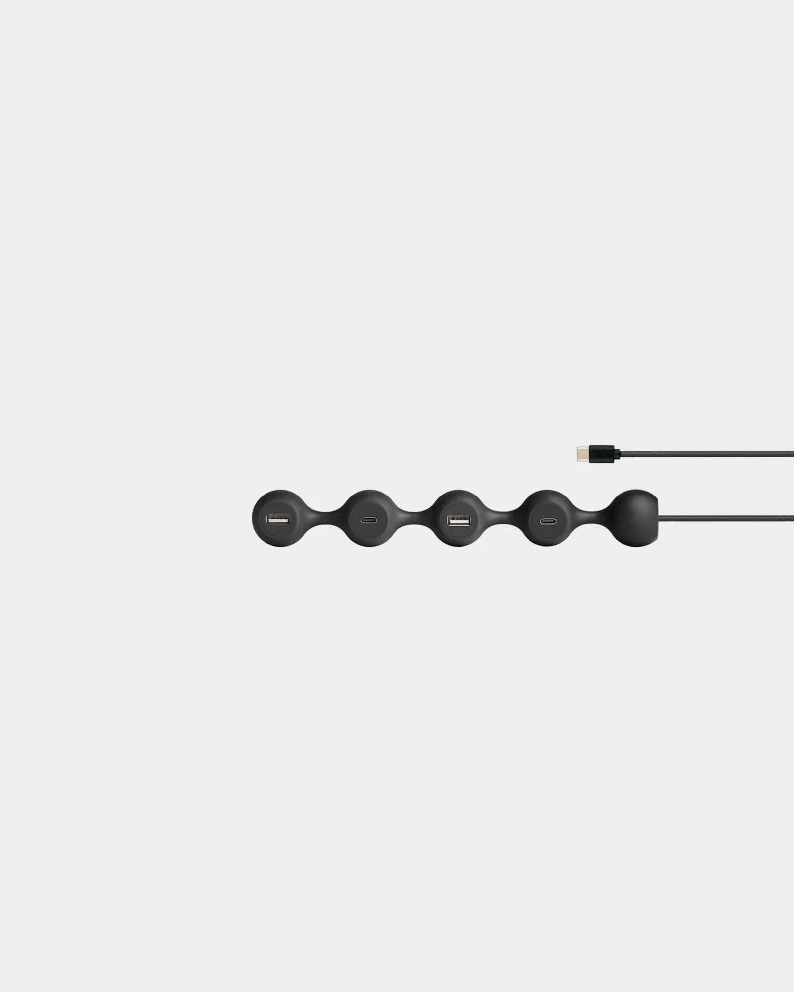 USB-C hub Lexon Peas Hub-C om te personaliseren - Zwart
