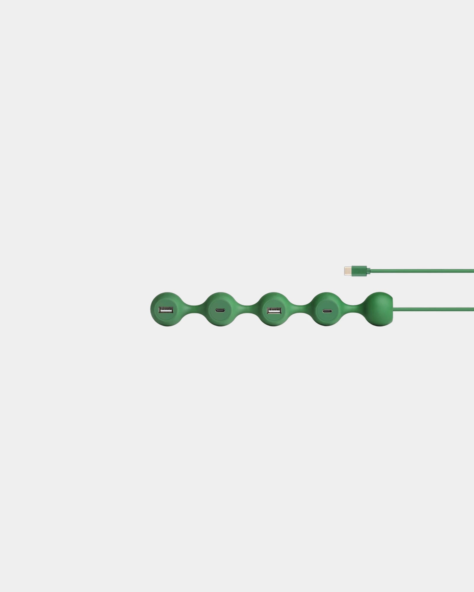 USB-C hub Lexon Peas Hub-C om te personaliseren - Donkergroen