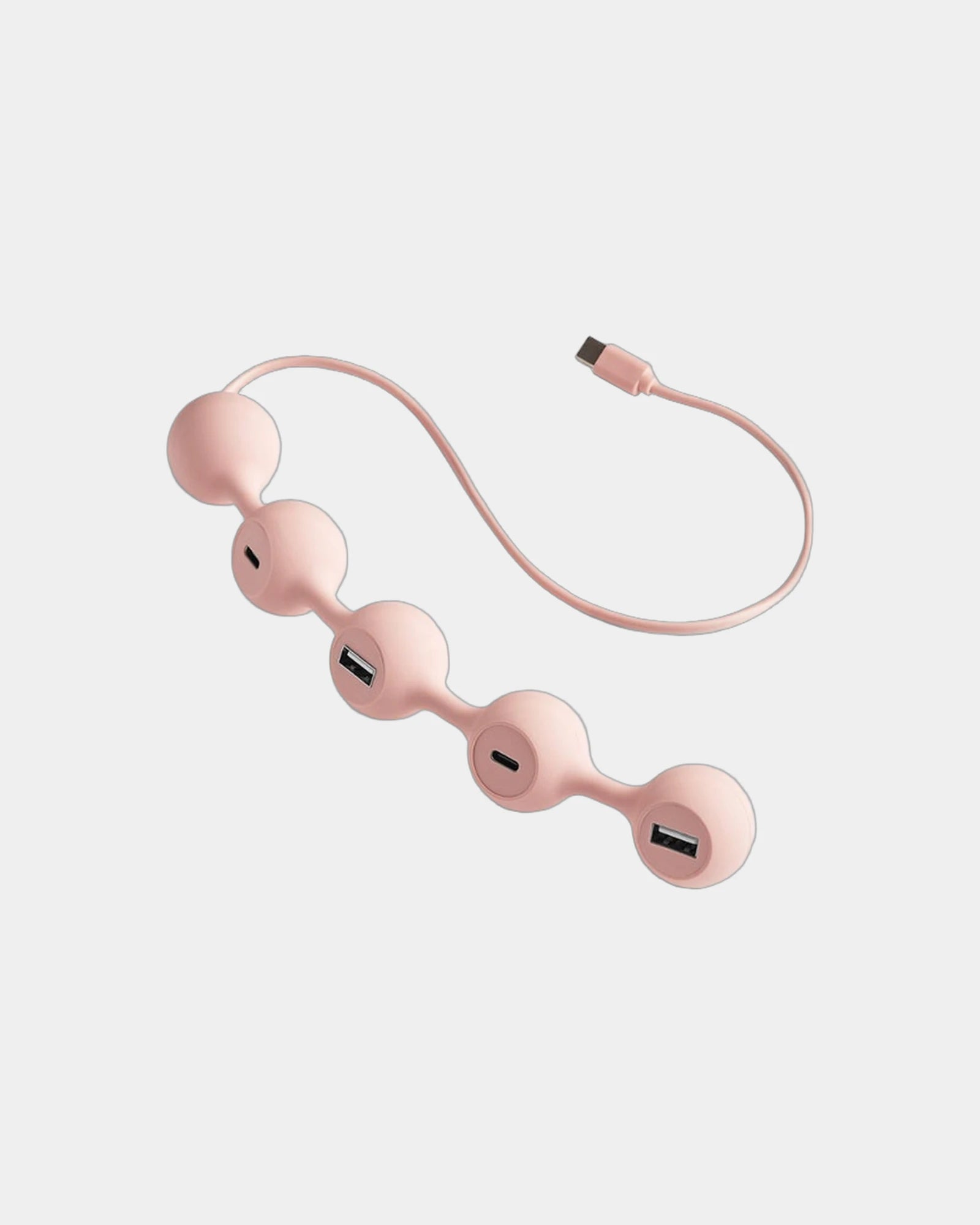 USB-C hub Lexon Peas Hub-C om te personaliseren - Lichtroze