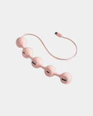 USB-C hub Lexon Peas Hub-C om te personaliseren - Lichtroze