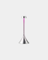 Tafellamp LED Lexon Steli S Dome om te personaliseren - Metallic chroom