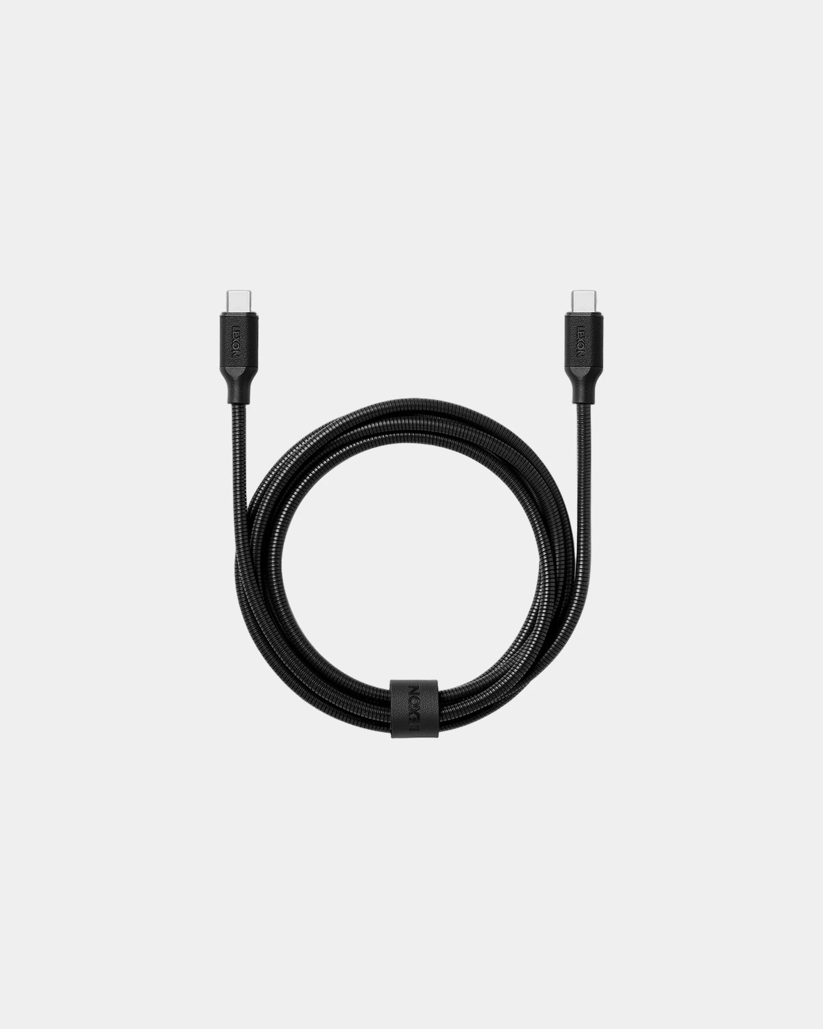 Oplaadkabel USB-C metaal Lexon Metali-C om te personaliseren - Zwart