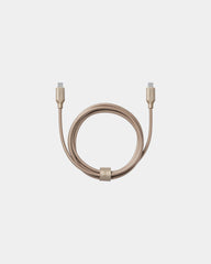Oplaadkabel USB-C metaal Lexon Metali-C om te personaliseren - Soft Gold