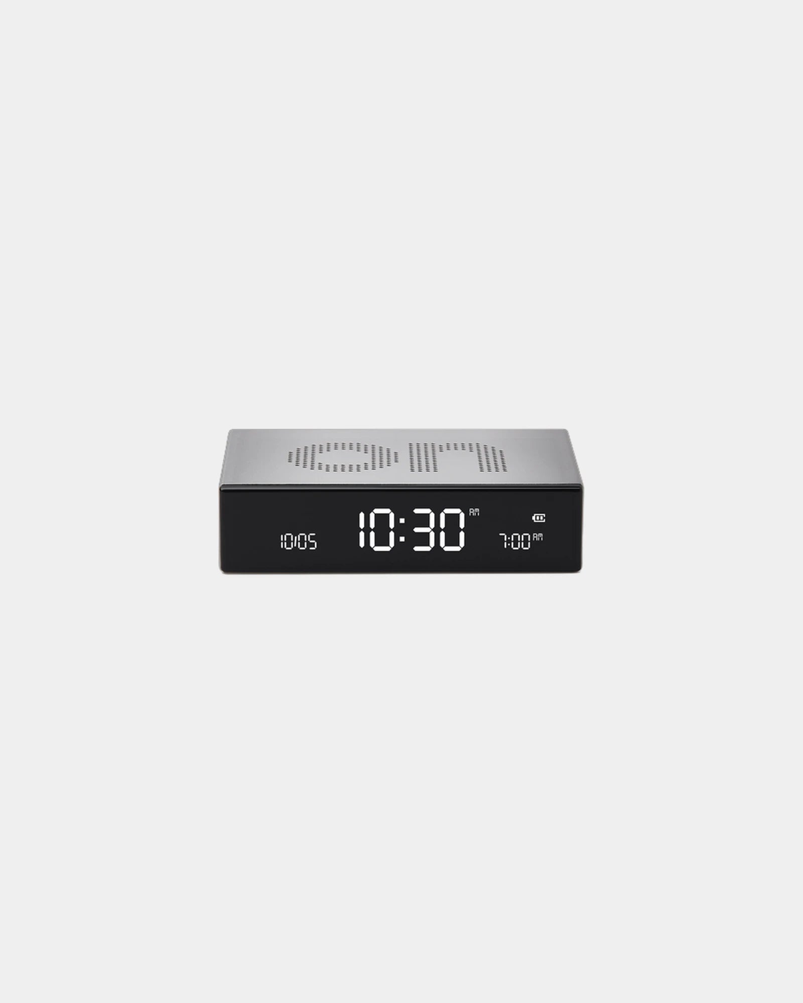 Wekker LCD Lexon Flip Premium om te personaliseren - gepolijst aluminium