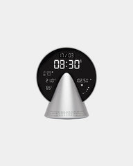 Wekkerradio Conic Clock met Bluetooth om te personaliseren - gletsjeraluminium