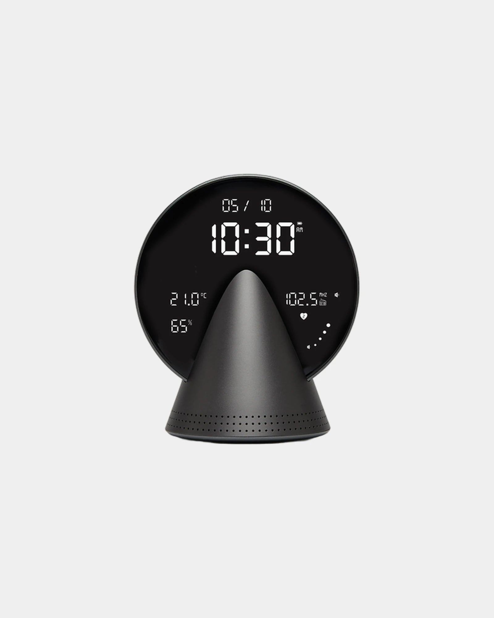 Wekkerradio Conic Clock met Bluetooth om te personaliseren - platinagrijs