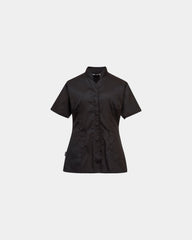 Tuniek dames polykatoen 190 g/m² om te personaliseren - Zwart-Hemelsblauw