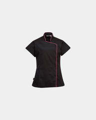 Tuniek dames polycotton 190 g/m² om te personaliseren - Zwart-Hemelsblauw
