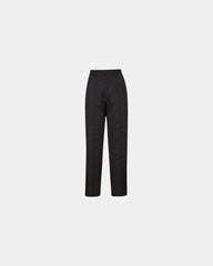 Damesbroek elastische taille polycotton om te personaliseren - Zwart-Hemelsblauw