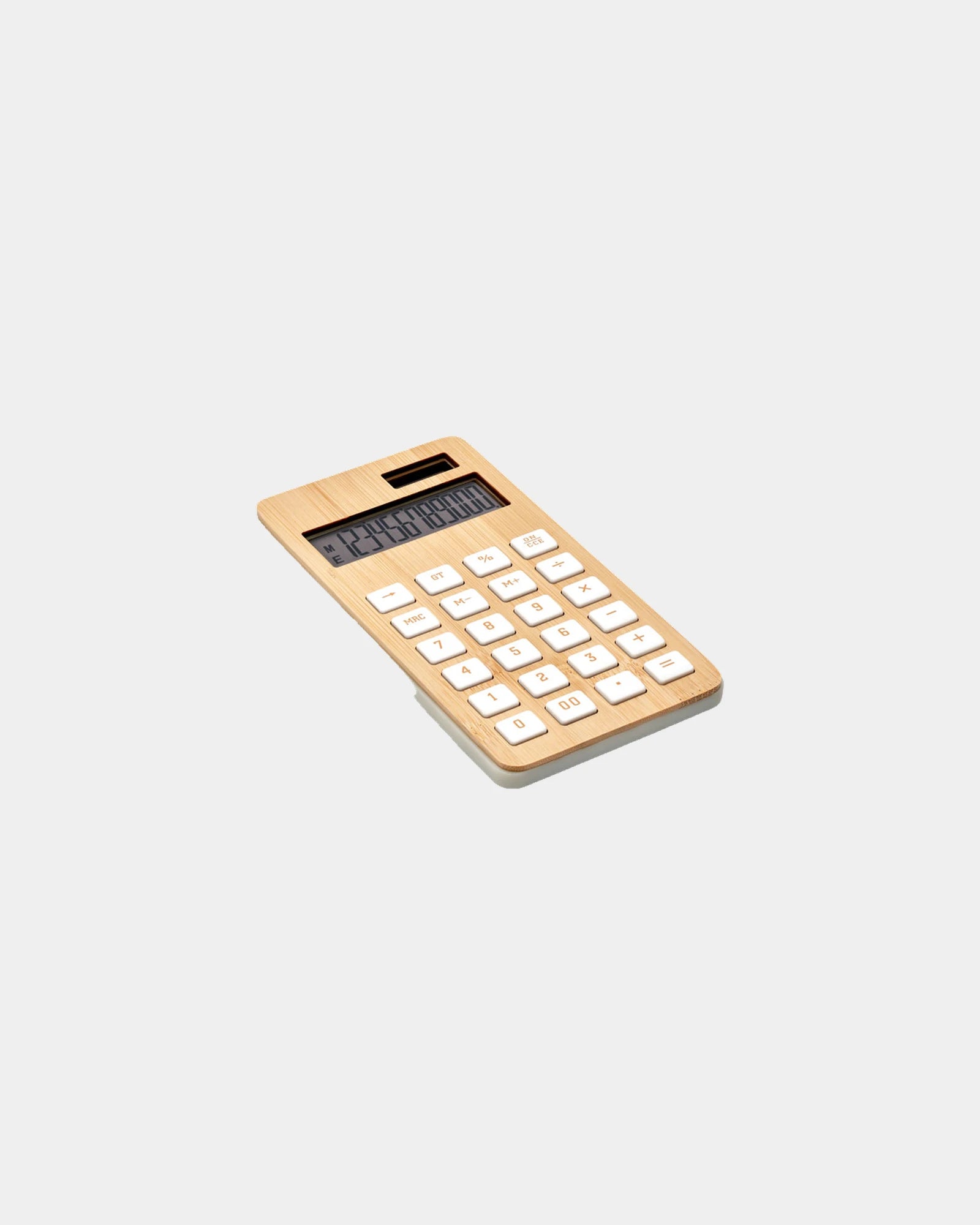 Rekenmachine 12 cijfers bamboe etui om te personaliseren