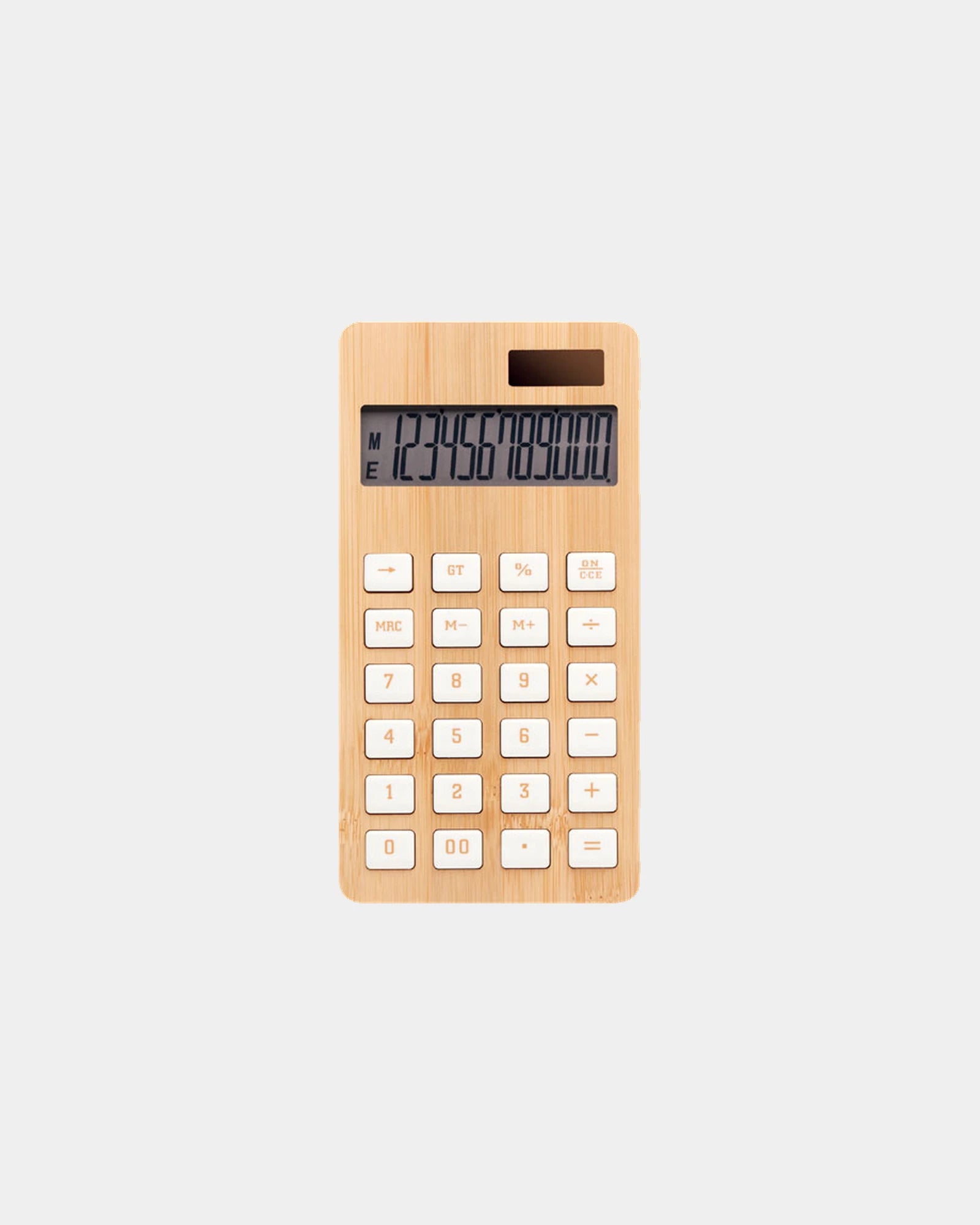 Rekenmachine 12 cijfers bamboe etui om te personaliseren - Hout
