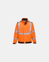 Softshell jack multinorm vlambestendig om te personaliseren - Oranje
