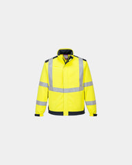 Softshell jack multinorm vlambestendig om te personaliseren - Geel-Marineblauw