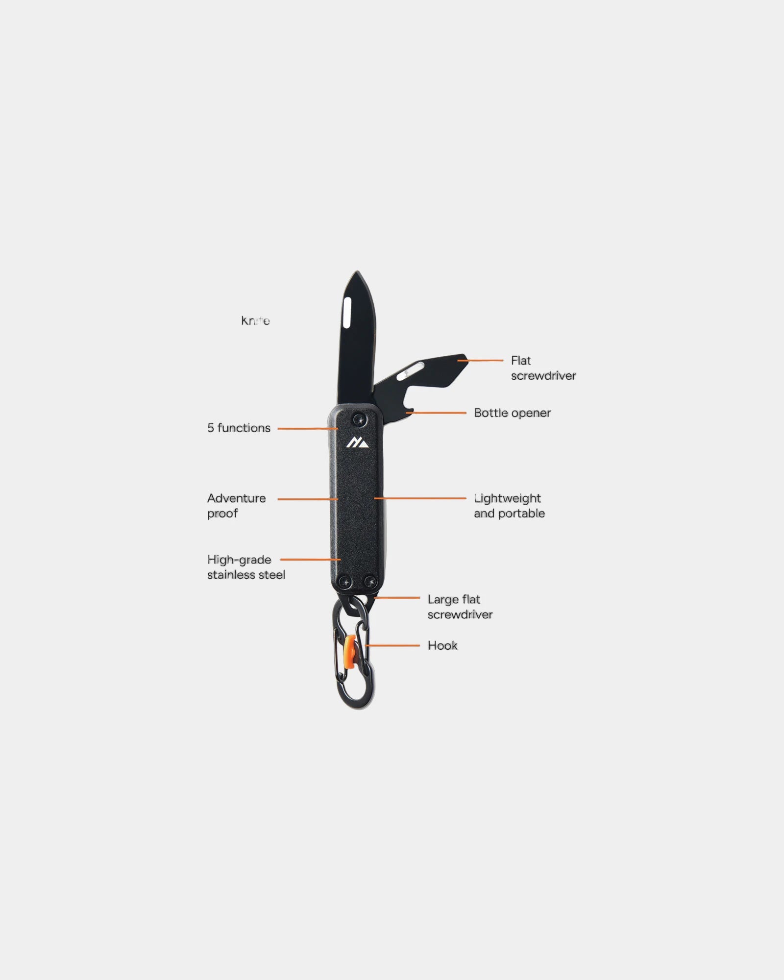 Sleutelhanger multitool roestvrij staal om te personaliseren - 1