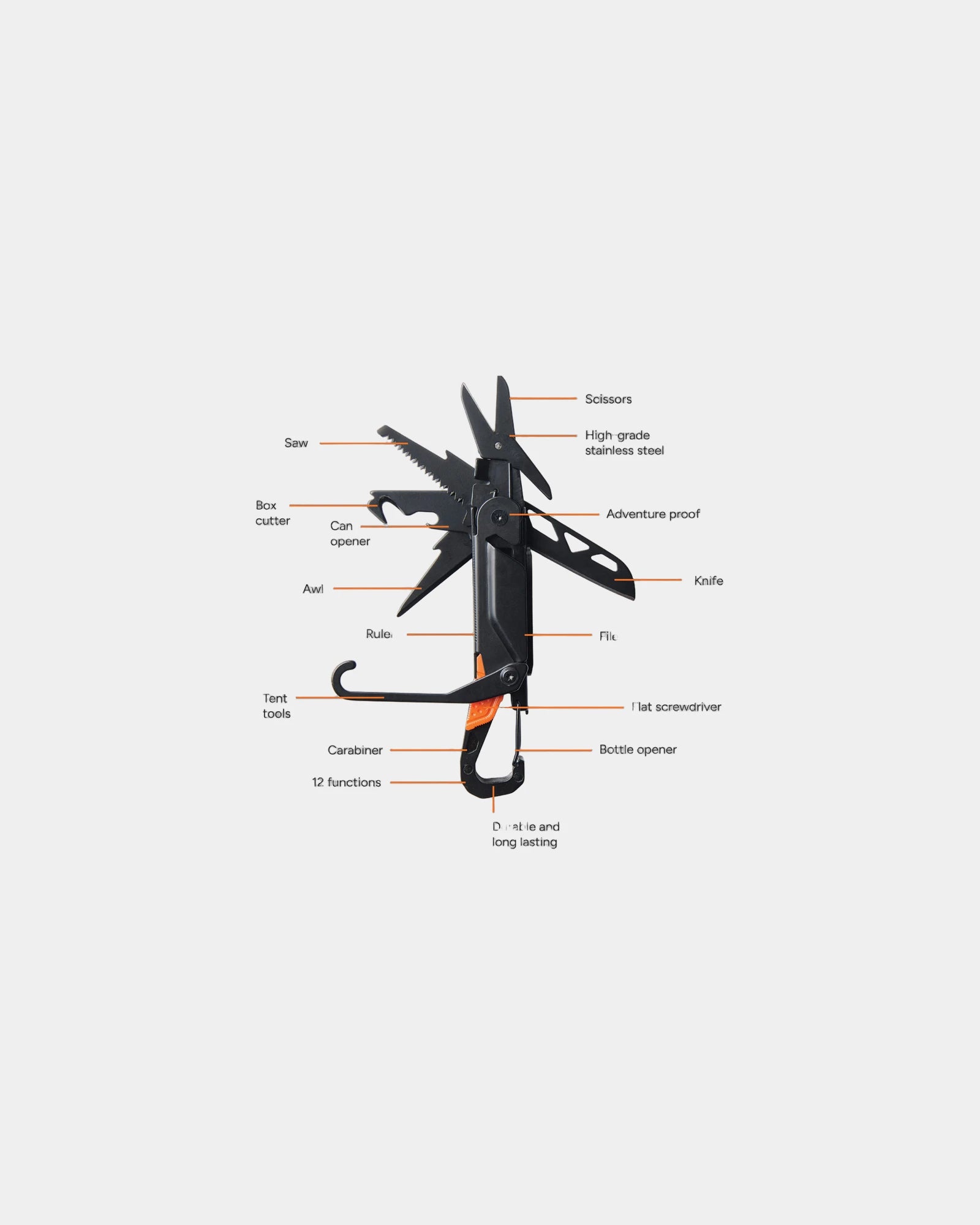Multitool roestvrij staal 12 functies om te personaliseren - 1