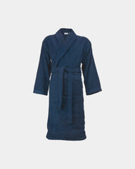 Badjas biologisch katoen 420 g/m² om te personaliseren - Marineblauw