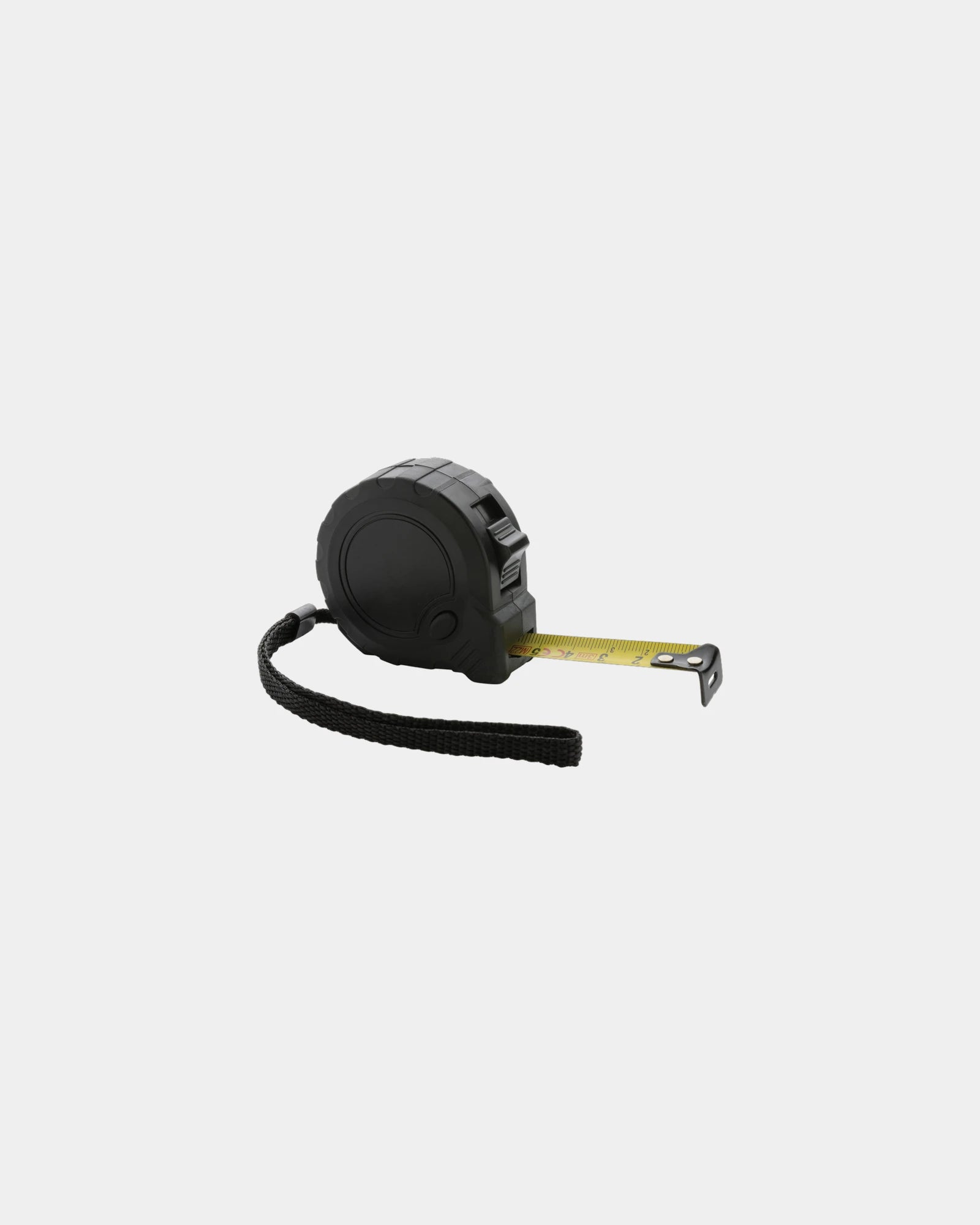 Rolmeter gerecycled RCS met stopknop om te personaliseren - Zwart