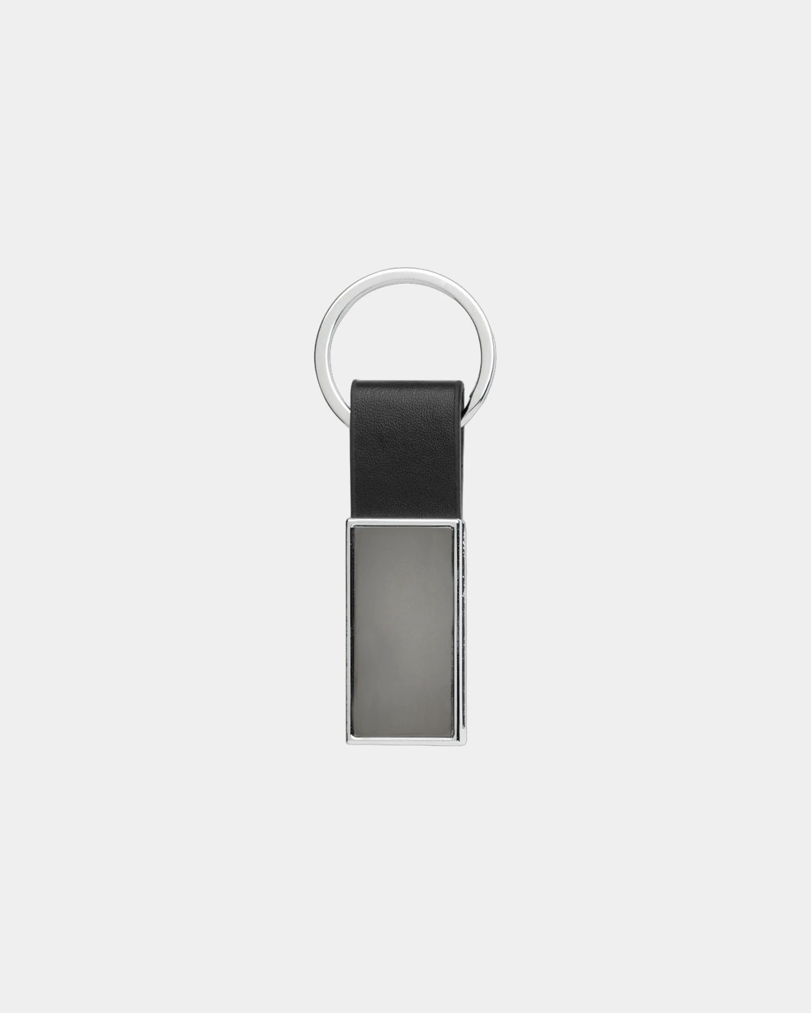 Sleutelhanger PU gerecycled zink RCS om te personaliseren - Zwart