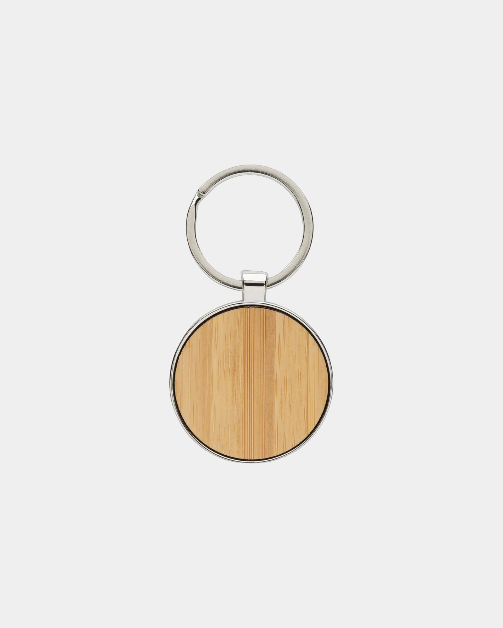 Sleutelhanger rond gerecycled RCS zink om te personaliseren - Zilver