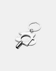 Sleutelhanger 3-in-1 gerecycled zink om te personaliseren - Zilver