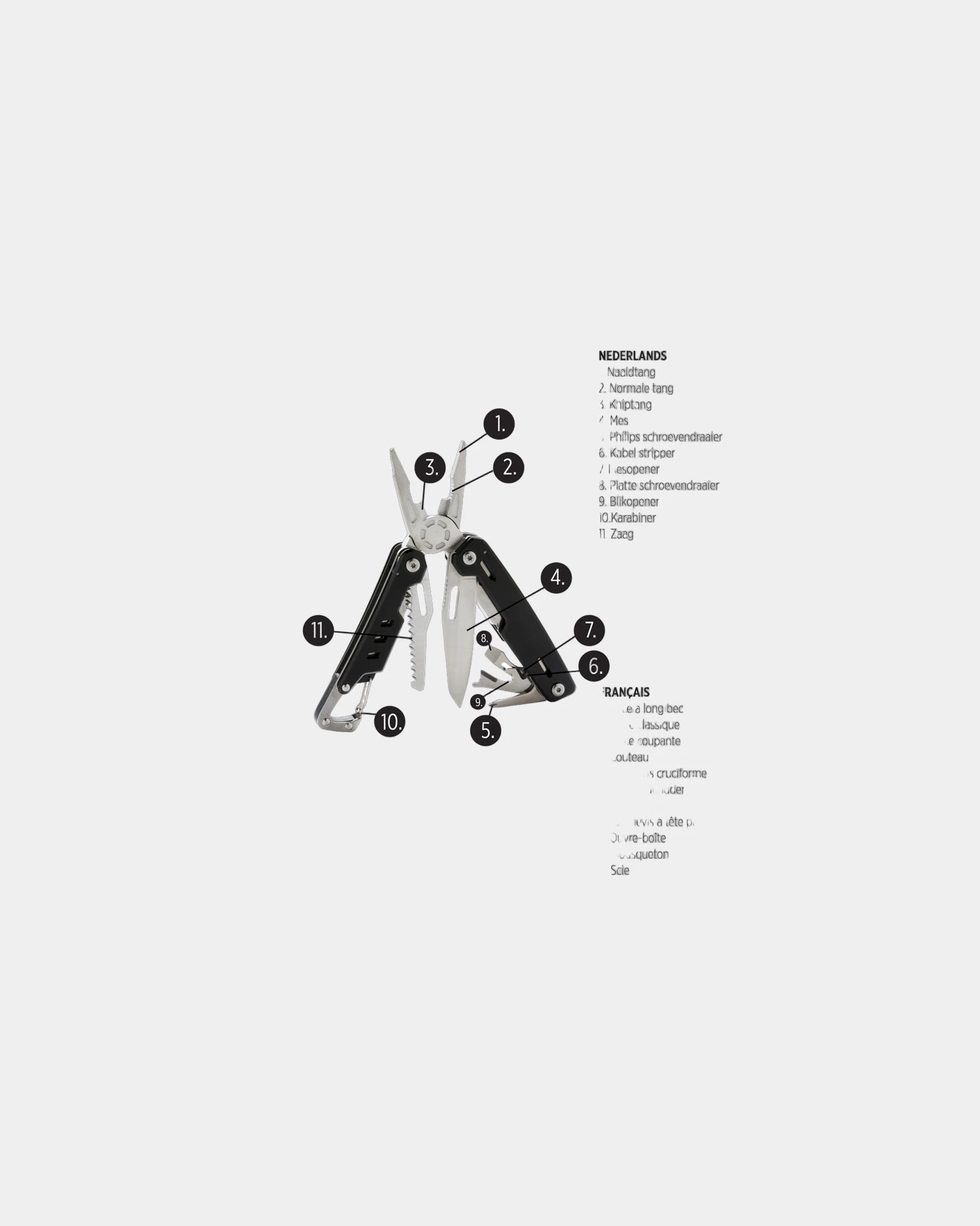Multitool aluminium 11 functies om te personaliseren - 1